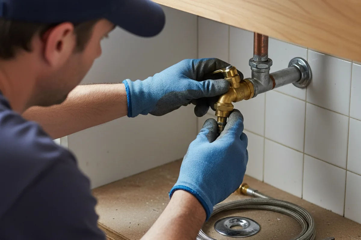 Shutoff valve and fitting work during Emergency Plumbing in Clayton